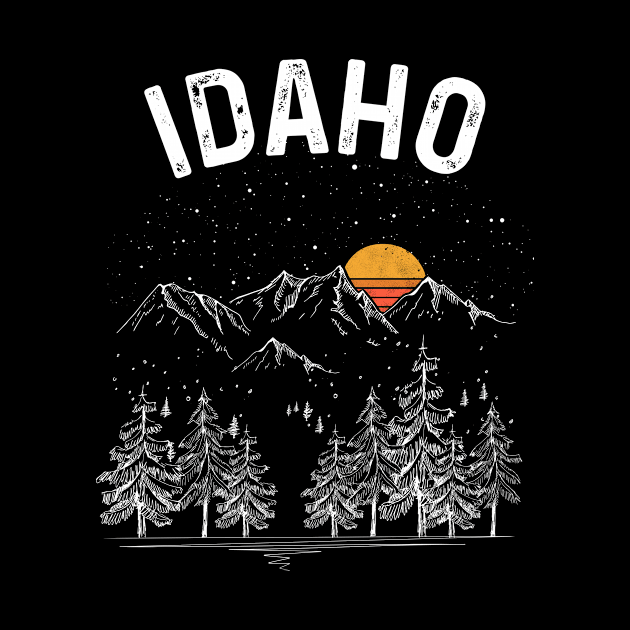 Vintage Retro Idaho State by DanYoungOfficial