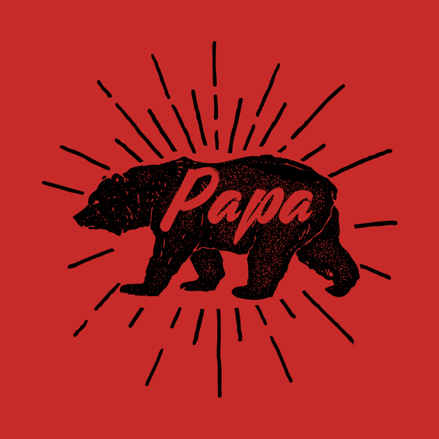 Papa Bear - Retro Father's Day design by lucidghost