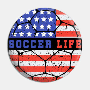 Usa Soccer Retro Pin