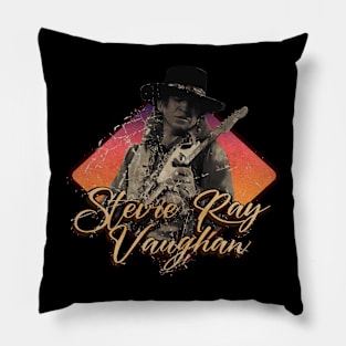 Stevie Ray Vaughan - vintage design on top Pillow