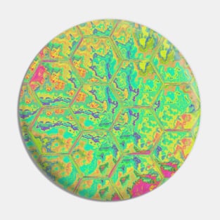 Neon Honeycomb Tie Dye Pin