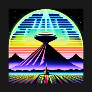 Trippy UFO Mountain 78 - The Arrival T-Shirt