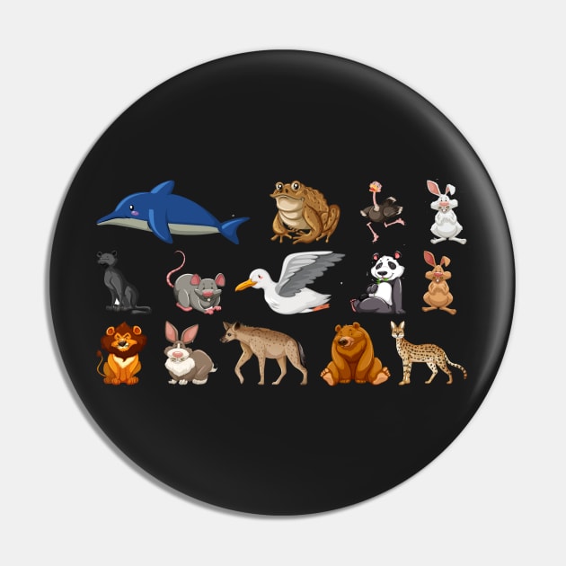 Set of Animals Pin by ArtShare