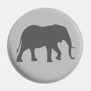 African Elephant Silhouette Pin