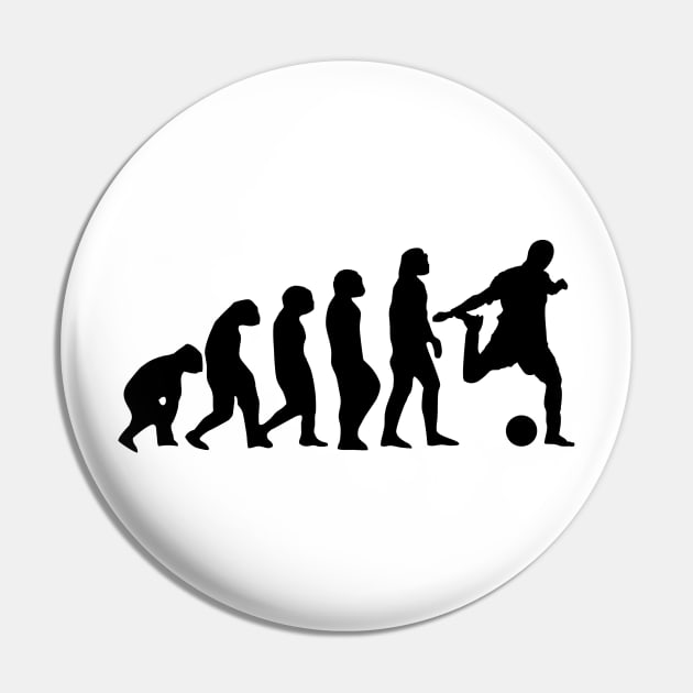 Football Evolution (white tshirt) Pin by YiannisTees