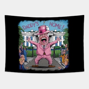 Trump Pink Daddys Home 2024 Tapestry