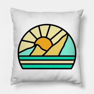 Sunrise View Mountain Pillow