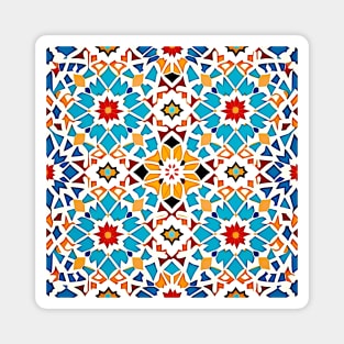 Arabic Islamic Tile Pattern Geometric Art Traditional Middle Eastern Magnet