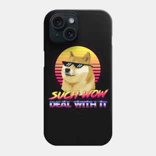 Such wow, deal with it. Phone Case