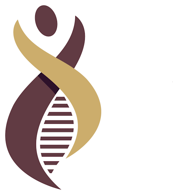 Human DNA and genetic sticker logo design. Emblem, Concept Design, Creative Symbol, Icon. Kids T-Shirt by AlviStudio