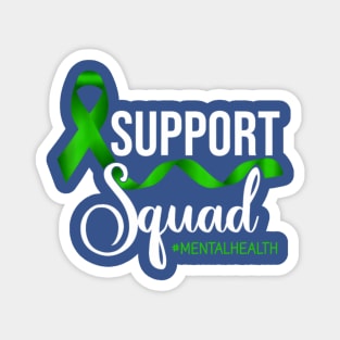 Support Squad Mental Health Awareness Lime Green Ribbon Magnet