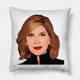 Cartoon Christine Baranski Pillow