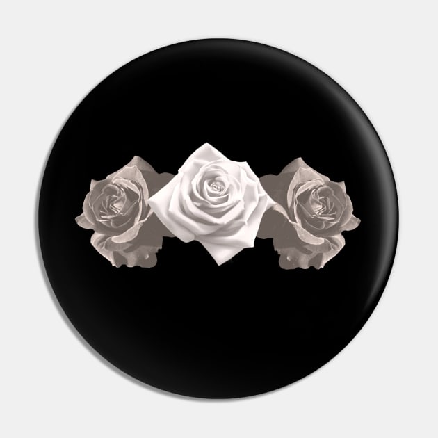 Three Grey Roses Pin by justingrinter