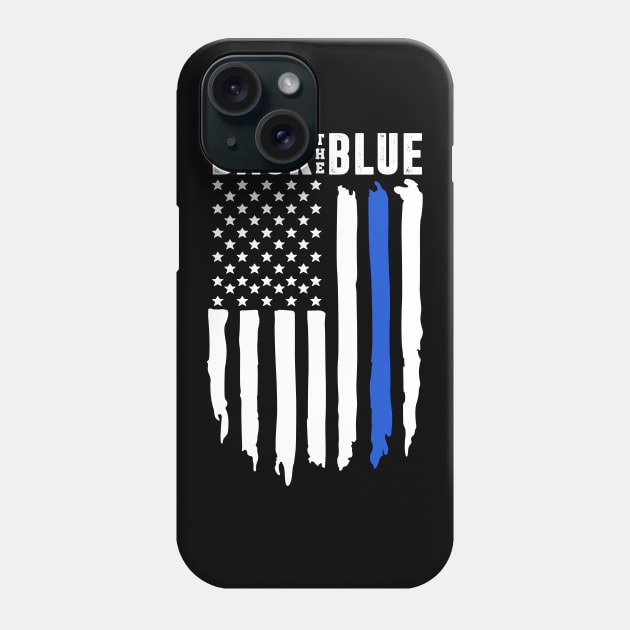 Back The Blue - Thin Blue Line American Flag Phone Case by TextTees