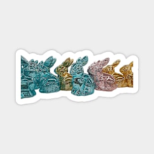 Glass Bunnies Magnet