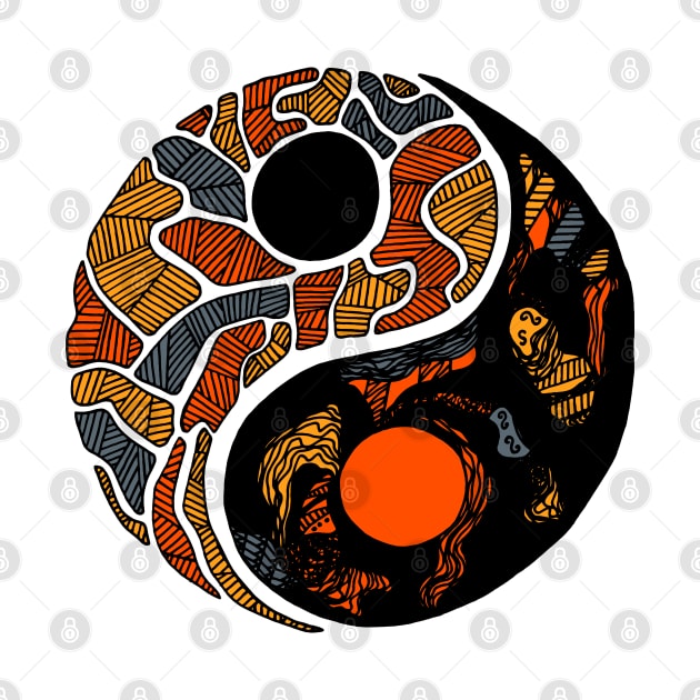 Orangrey Abstract Yin Yang by kenallouis