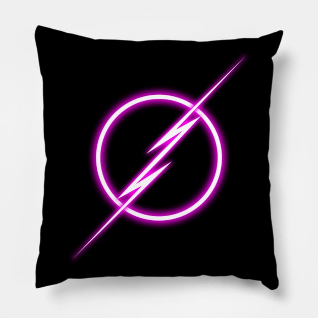 Flash Charging - Pink Pillow by SanTees