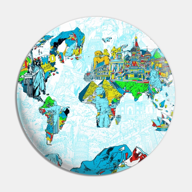 world map landmarks Pin by BekimART