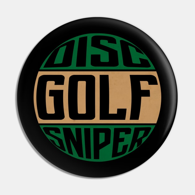 Disc Golf Sniper Vintage Pin by CTShirts