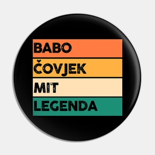 Babo Bosnia Father Bosnian Dad Balkan Bosna Pin