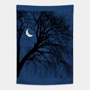 Blue blue night Tapestry