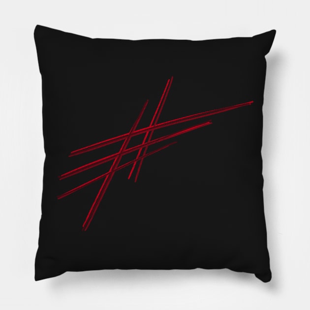 Dark Hashtag Pillow by fishtailedgoat