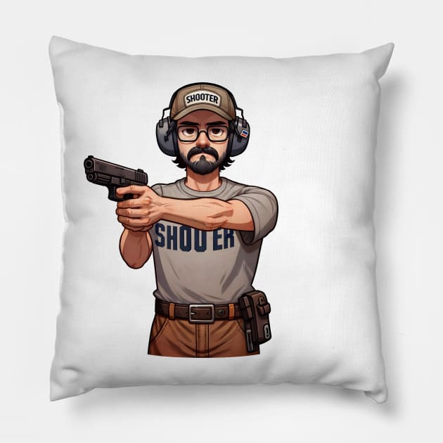 Tactical Man Pillow by Rawlifegraphic