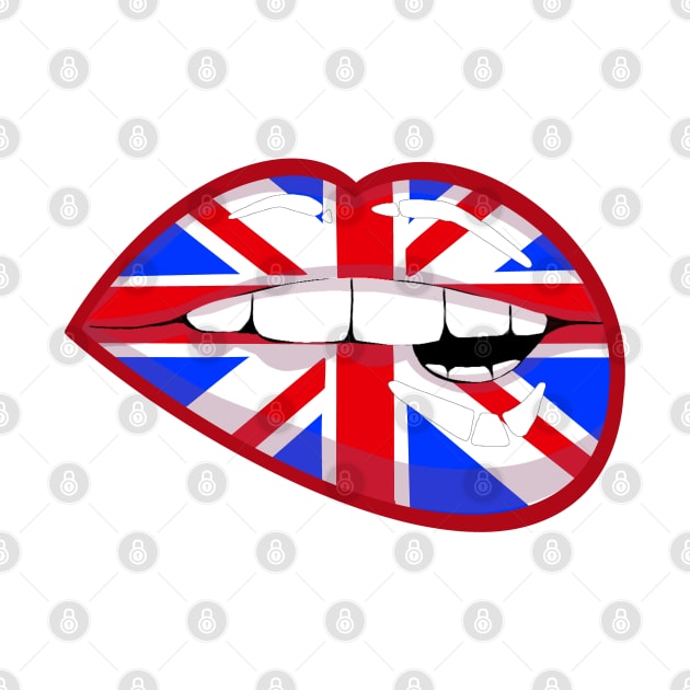 Uk flag lips biting by SHMITEnZ