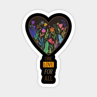 One love for all black history month design Magnet