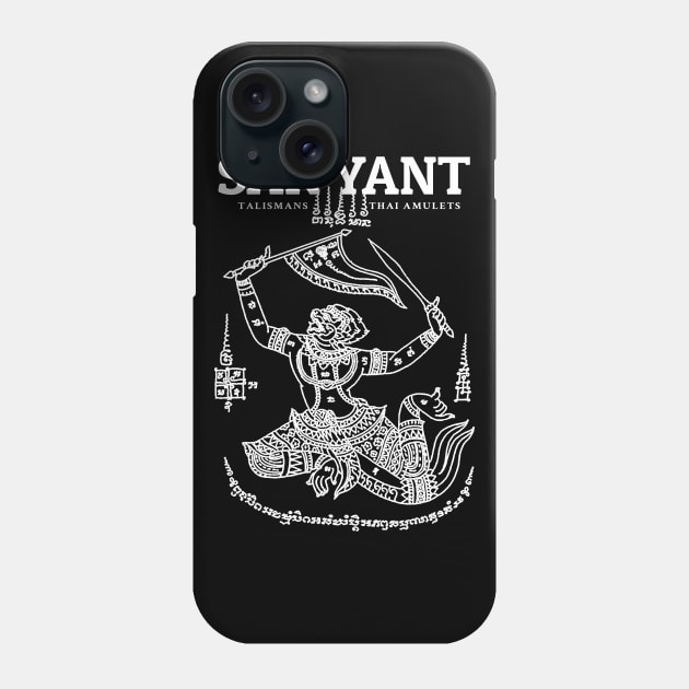 Vintage Muay Thai Sak Yant Hanuman Phone Case by KewaleeTee