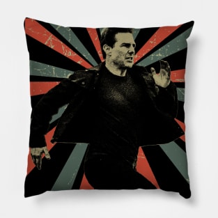 Run || Mission: Impossible || Vintage Art Design Pillow