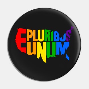 E Pluribus Rainbow Tee Pin