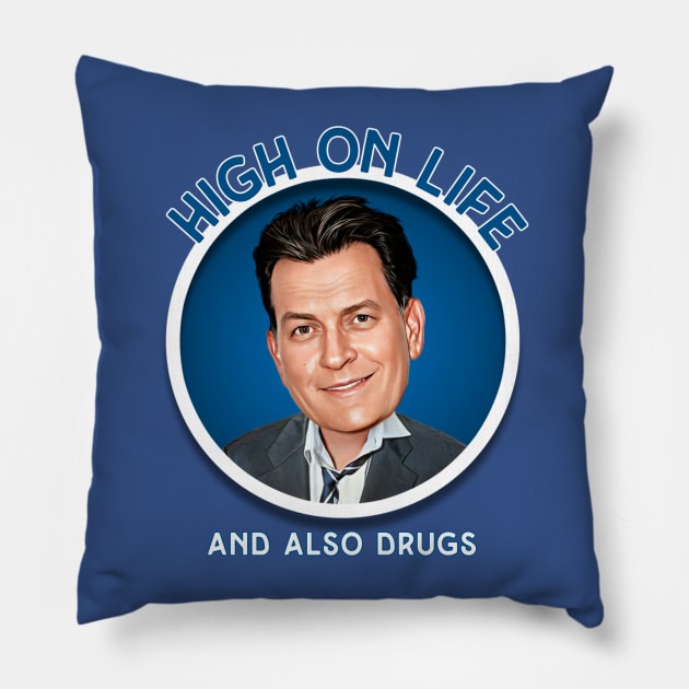 Charlie Sheen Pillow by Zbornak Designs