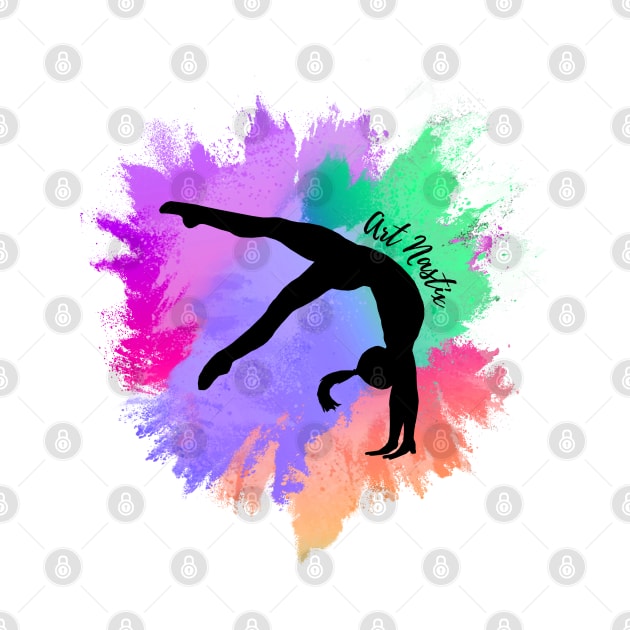 Gymnast Silhouette Art by Art Nastix Designs