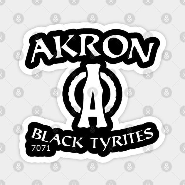 Vintage Akron Black Tyrites Magnet by 7071