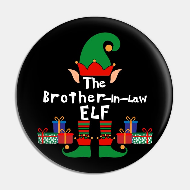 Funny Family Matching Christmas Brother-in-law Elf Pin by Mind Your Tee