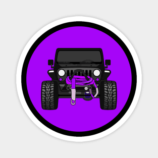 [JEEP]_BLACK_Front 'PURPLE CIRCLE' Magnet