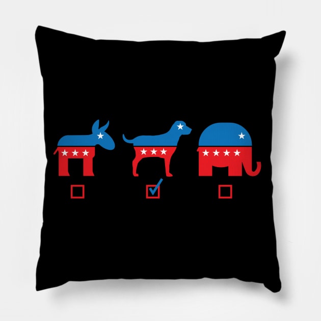 My Vote Is Dogs - Dog Lover Dogs Pillow by fromherotozero