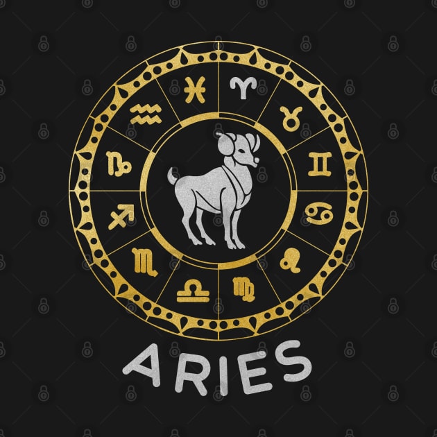 Aries Zodiac Circle by Whimsical Frank