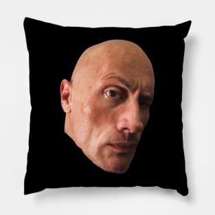 The Rock Eyebrow Raise Face Meme Pillow