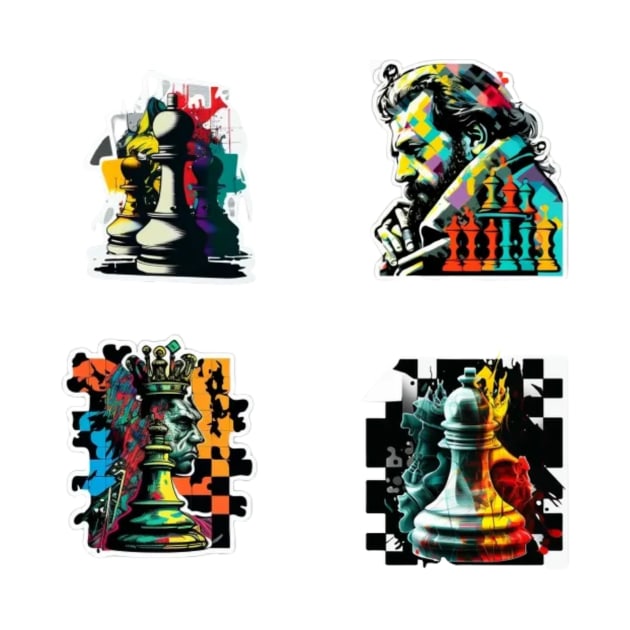 Chess colourful sticker pack by chessmate