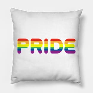 Pride rainbow text design Pillow