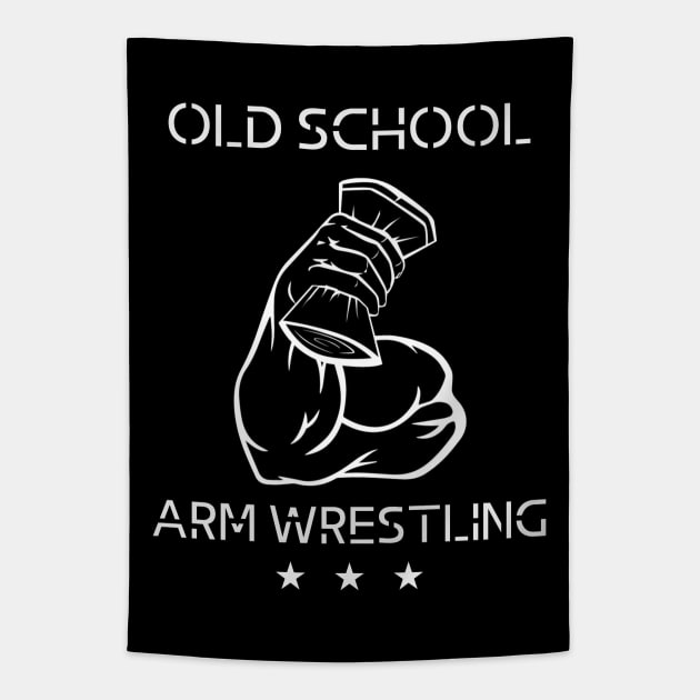 Old School Arm Wrestling Tapestry by KingsLightStore