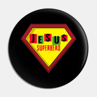 Jesus superhero Pin