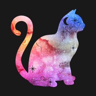 Colorful Galaxy Cat T-Shirt