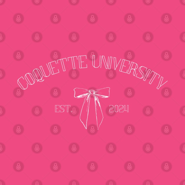 Coquette University Cute Bow Collegiate design by kuallidesigns