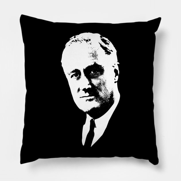 Franklin D. Roosevelt Minimalistic Pop Art Pillow by Nerd_art