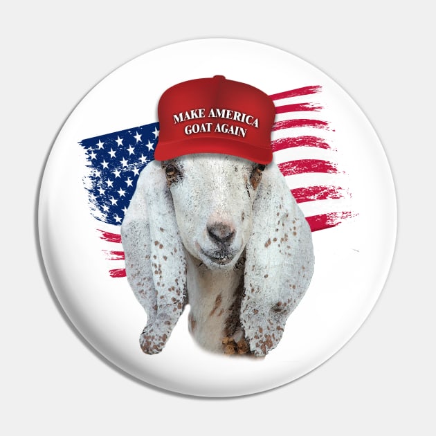 Make America GOAT Again Nubian Doe Goat Pin by IconicTee