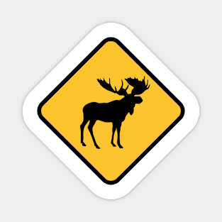 Moose Warning Sign Magnet