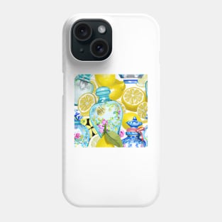 Lemons, chinoiserie jars and snuff bottles Phone Case